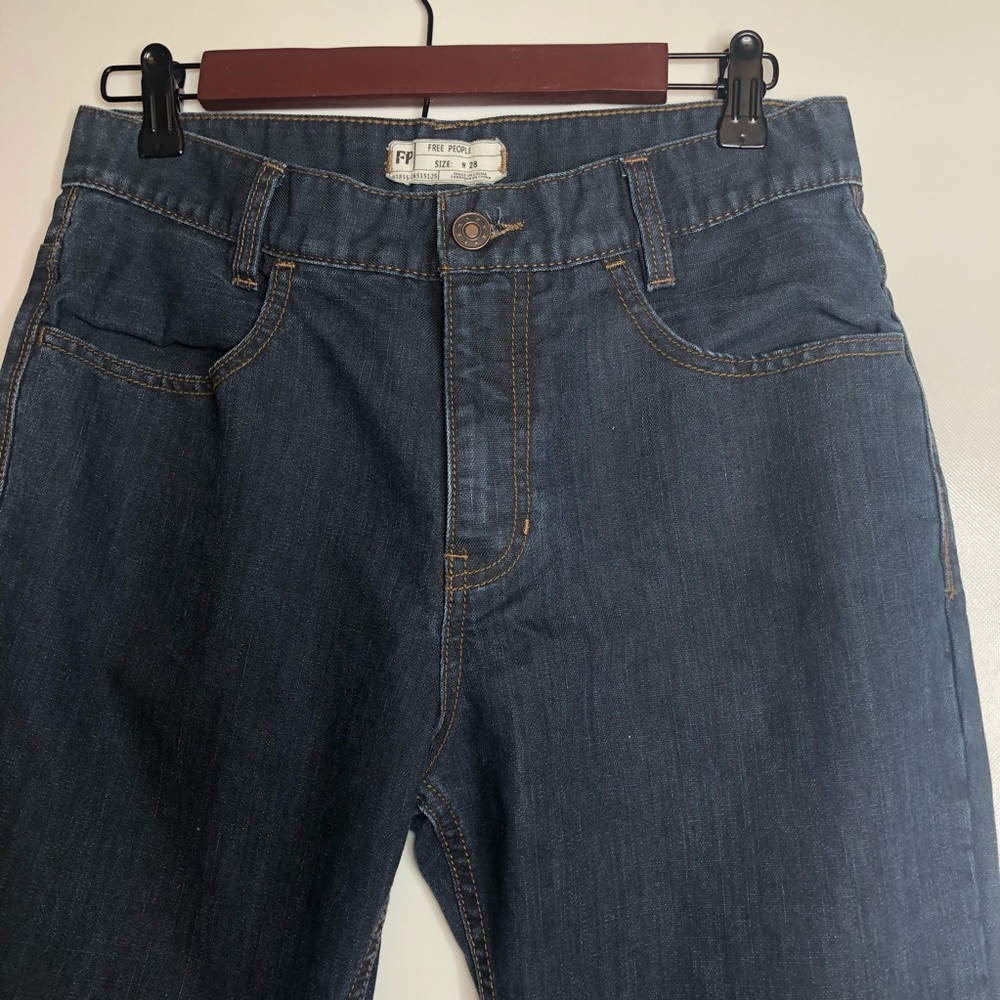Free people Dark was jeans size 28w wide leg